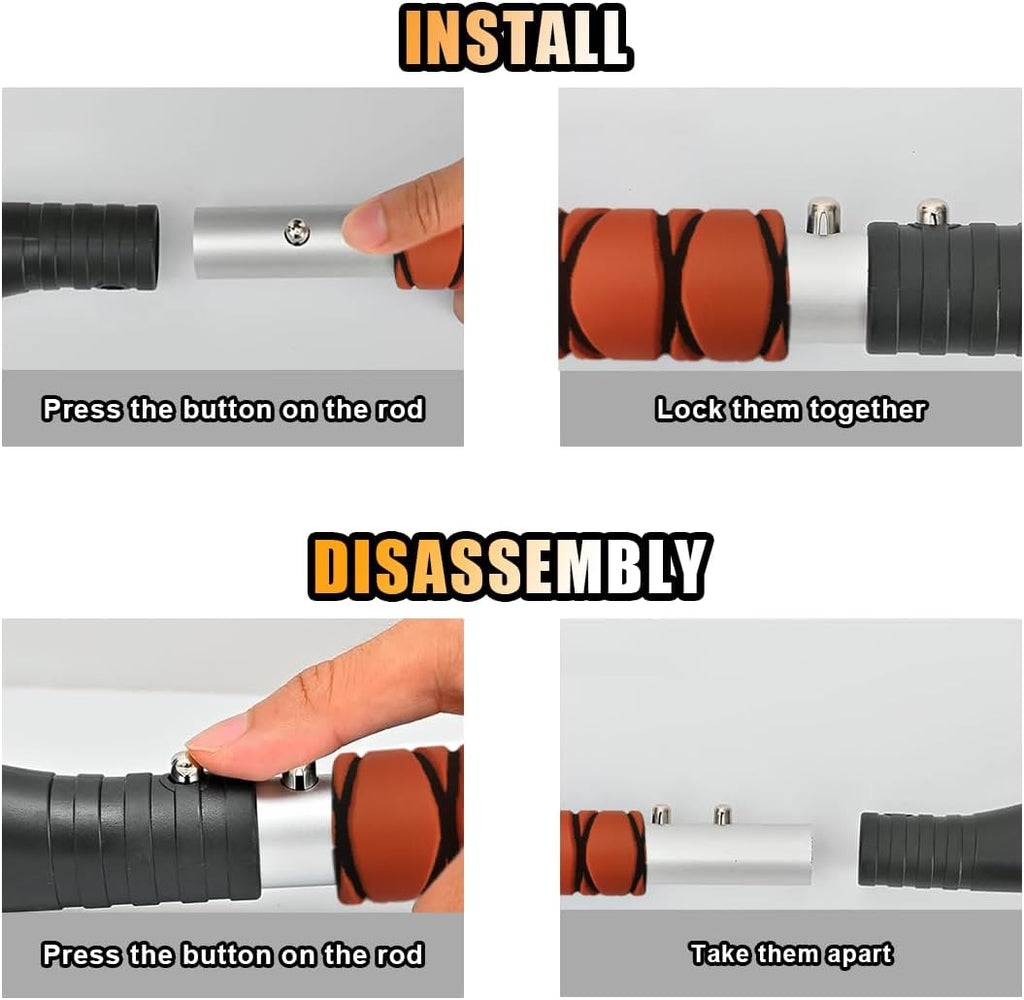 27-Inch Detachable Snow Brush and Ice Scraper for Car Windshields and Windows, Ergonomic Foam Grip with Scratch-Free Bristles, Winter Snow Removal Tool for Trucks and SUVs (Orange)