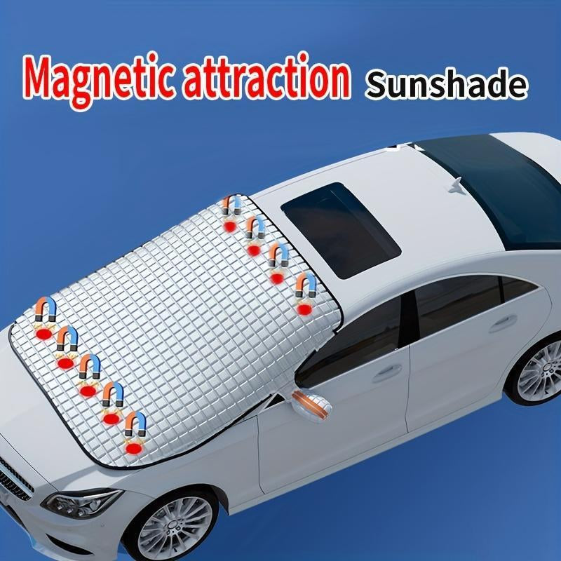 Car Windshield Snow Cover and Sun Shade - Durable Year-Round Weather Protection Against Snow, Ice, Dust, and Sun